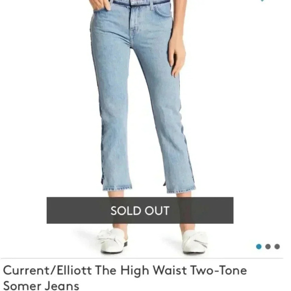 Current/Elliott high waist 2 tone Somera Jeans - Picture 1 of 9